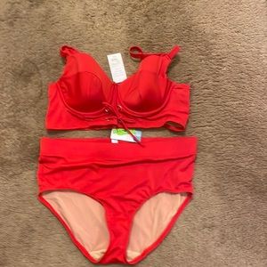 Lane Bryant red bikini
